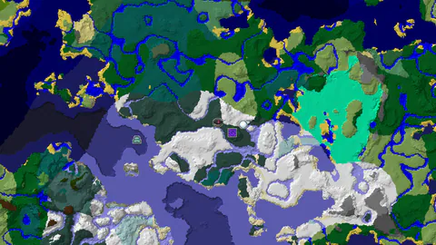 Snowy Taiga Spawn With a Ruined Portal Nearby and Fast Nether Fortress