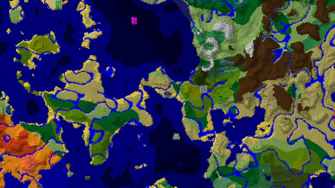 Savanna Spawn With a Shipwreck and Jungle Temple Nearby