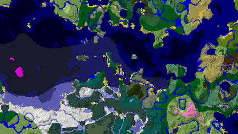 Spawn in Forest with Shipwreck 154 Blocks Away, Ocean Monument Nearby