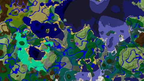 Village and Ruined Portal Near Forest Spawn
