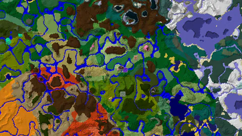 Cherry Grove and Ruined Portal Near Plains Spawn