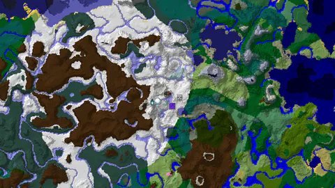 Igloo and Pillager Outpost Near a Snowy Spawn