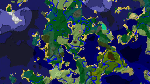 Coastal Plains Spawn With Shipwreck and Village Nearby