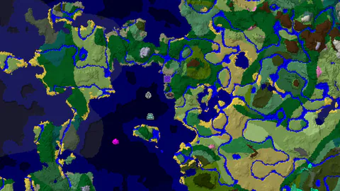 Forest Spawn With a Ruined Portal 250 Blocks Away and a Monument Nearby