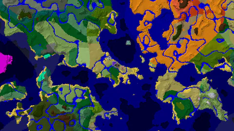 Waterside Village and Ruined Portal Near Savanna Spawn