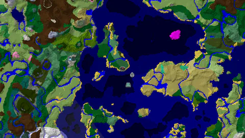 Forest Island with a Shipwreck Nearby