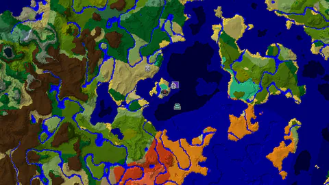 Mangrove Swamp Island With a Shipwreck Offshore