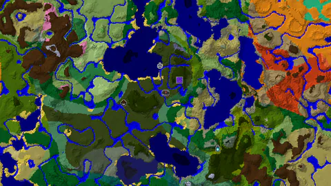 Dark Forest Valley With a Mansion